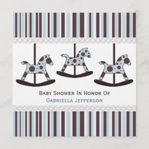 Carrossel: Convite personalizado do chá de fraldas