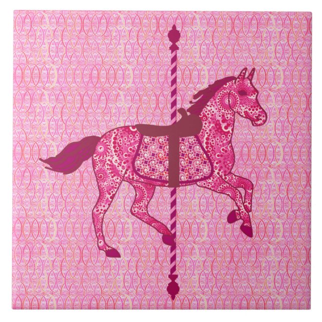 Carrossel Horse - Rosa Fuchsia (Frente)