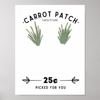 Carrot Patch Baby Pegprint Poster