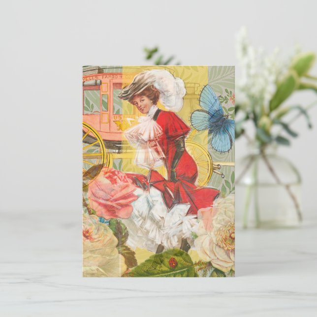 Carruagem de diversão da mulher vitoriana (Em pé/Frente)