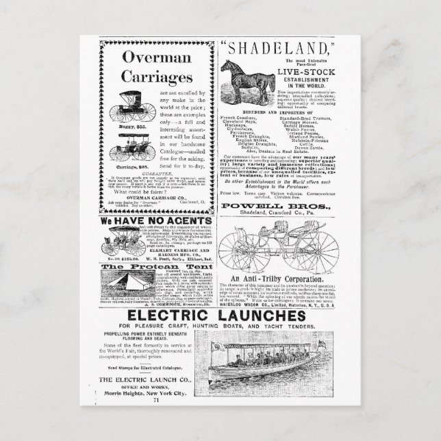 Carruagem e mais anúncios (Frente)