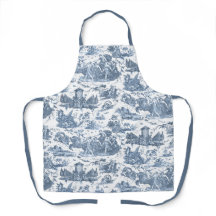 Carruagem francesa venenosa do túile de Jouy-Blue