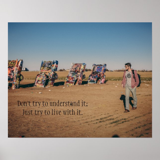 Cars buried in sand Poster (Frente)