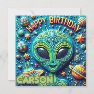 CARSON ~ Cartão de Aniversário ~ Alienígena ~ ~