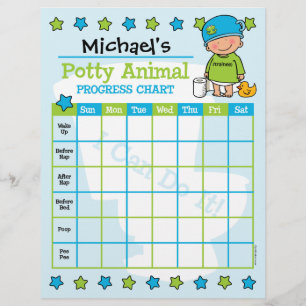 Carta animal do treinamento do menino do Potty