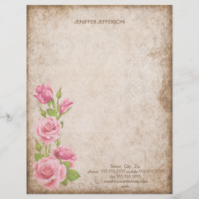 Carta antiga em papel (Frente)