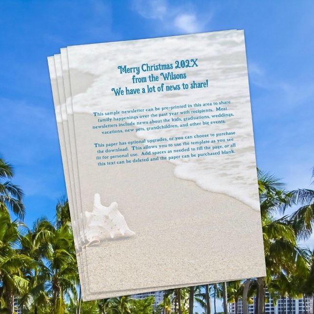 Carta Anual de Natal - Cartões Especiais Costeiros (Criador carregado)