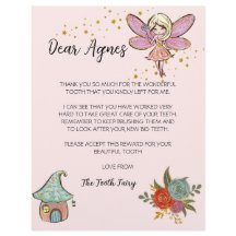 Carta da Fada dos Dentes, Cartão Personalizado da 