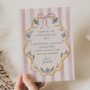 Carta de Agradecimento Floral Boho Selvagem para M