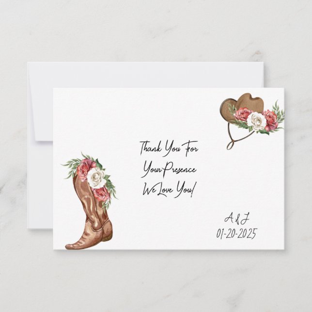 CARTA DE AGRADECIMENTO PARA CHUVA DE NOIVA COM FLO (Frente)