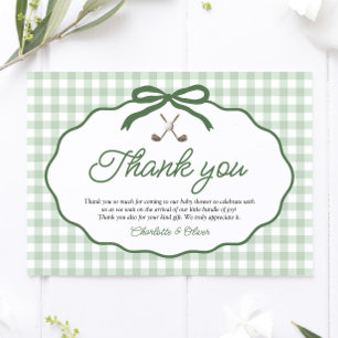 Carta de agradecimento Sage Green Golf Novo no Clu
