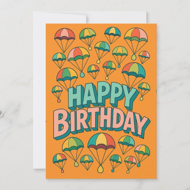Carta de Aniversário do Design de Aniversário Feli (Frente)