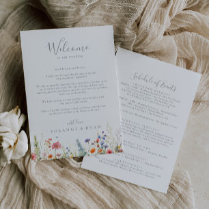 Carta de Boas-Vindas de Casamento Botânico em Prad