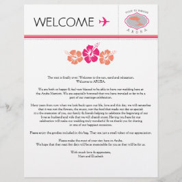 Carta de Boas-Vindas de Casamento para Aruba