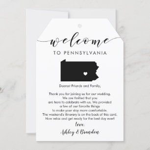 Carta de Boas-vindas do Casamento da Pensilvânia -
