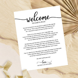 Carta de Boas-Vindas do Fim de Semana do Casamento
