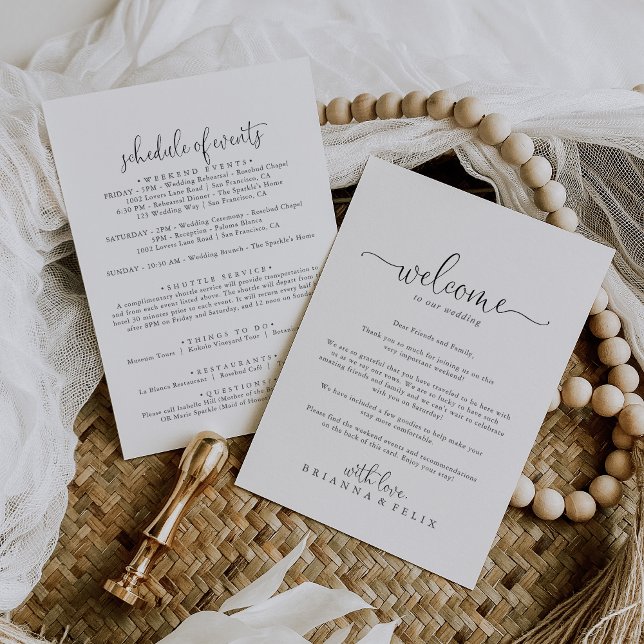Carta de Boas-vindas do Love Rico Script Wedding (Criador carregado)