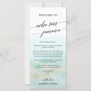 Carta de Boas-vindas e Itinerário de Aqua Beach Oc