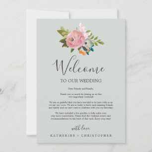 Carta de Boas-Vindas e Itinerário de Casamento Flo