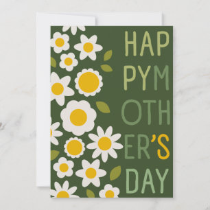 CARTA DE CONVITE FLORAL DO DIA DAS MÃES DAISY GREE