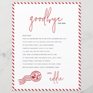 Carta de Despedida do Elfo Adeus do seu Elfo Nota