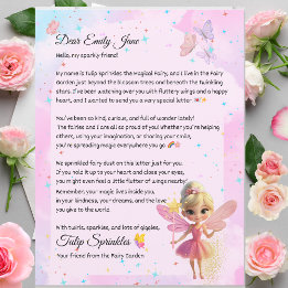Carta de Fada Personalizada para Meninas – Nome Pe