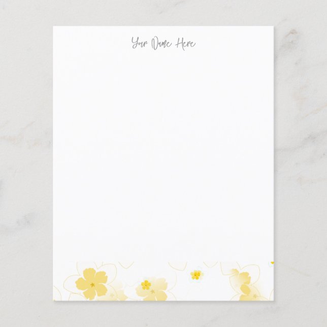 Carta de Flores de Frangipani Plumeria Personaliza (Frente)