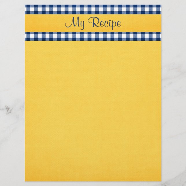 Carta de Gingham Azul (Frente)