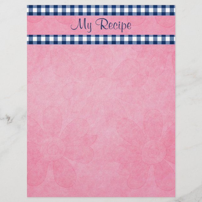 Carta de Gingham Azul (Frente)
