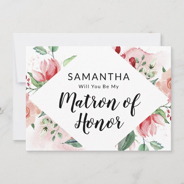 Carta de Honra da Matriz de Aquarela Peach (Frente)