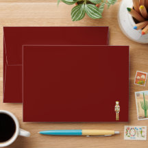 Carta de Natal com Noz Crackers Envelope Verde Esc