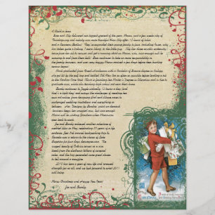 Carta de Natal da Compradora Alegre Vintage