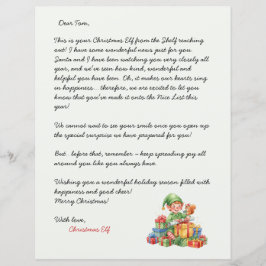 Carta de Natal do Elfo de Natal