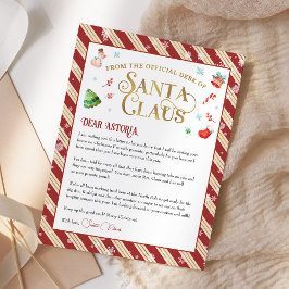 Carta De Natal Do Papai Noel Personalizada