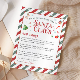 Carta De Natal Do Papai Noel Personalizada