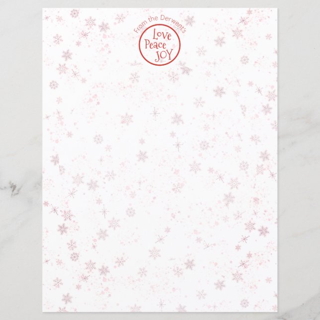 Carta de Natal Feriado Pessoal Amar Joia da Paz (Frente)