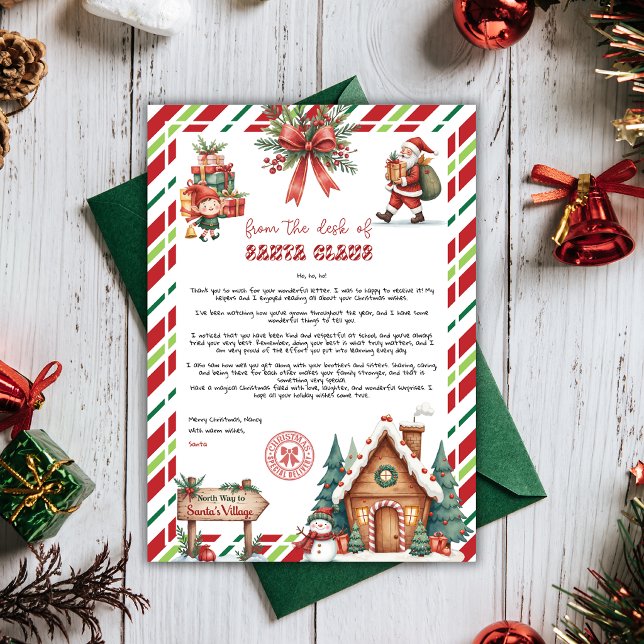 Carta de Natal Personalizada de Papai Noel Para Cr (Criador carregado)