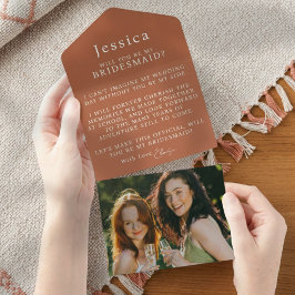 Carta de Proposta de Dama de Honra com Foto
