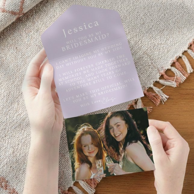 Carta de Proposta de Dama de Honra com Foto (Pop the question to your bridal party with this Will You Be My Bridesmaid Proposal Letter!)
