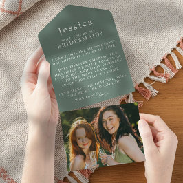 Carta de Proposta de Dama de Honra com Foto