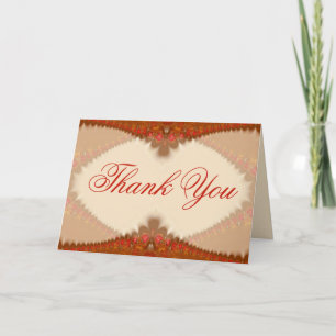 Carta de Renda Elegante e Bonita de Agradecimento