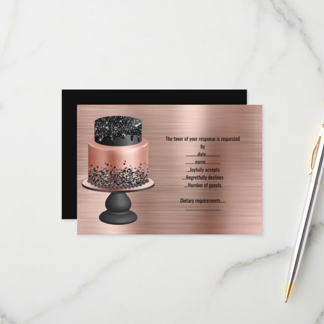 CARTA DE RESPOSTA DE BOLO DE OURO ROSA PRETO (Frente/Verso In Situ)