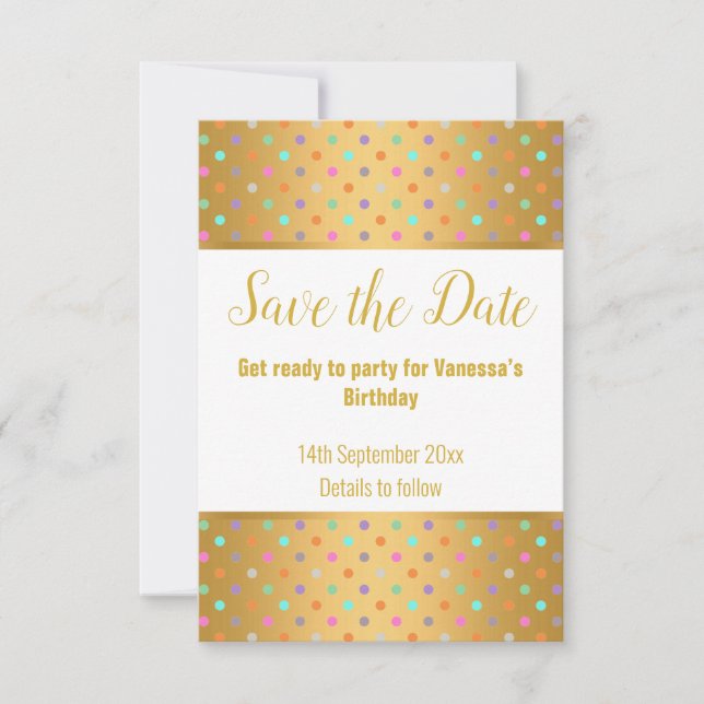 CARTA DE RESPOSTA RSVP ELEGANTE Dourado Branco Pas (Frente)