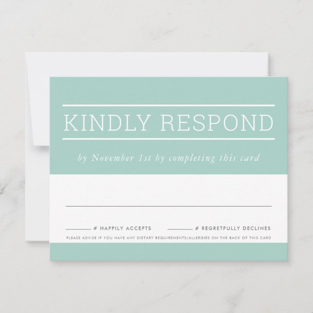 CARTA DE RESPOSTA RSVP tipo simples moderno pastel (Frente)