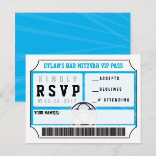 CARTA DE RESPOSTA VIP DE FUTEBOL Convite Bar Mitzv