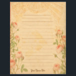 Carta de Rosa da Vintage<br><div class="desc">Papel de carta Rosa - Perfeito para adicionar um toque de estilo clássico quando escrevendo a um amigo ou amado.</div>