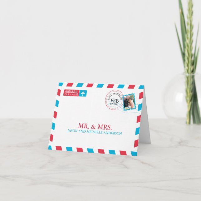 Carta de Voo Agradecimento pelo Casamento (Frente)