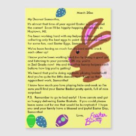 Carta do Coelho da Páscoa amarelo