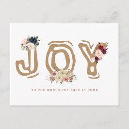 carta floral Joy Christmas — Cartão de Natal de sa