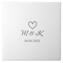 Carta moderna do nome do casal de casamento do Sil